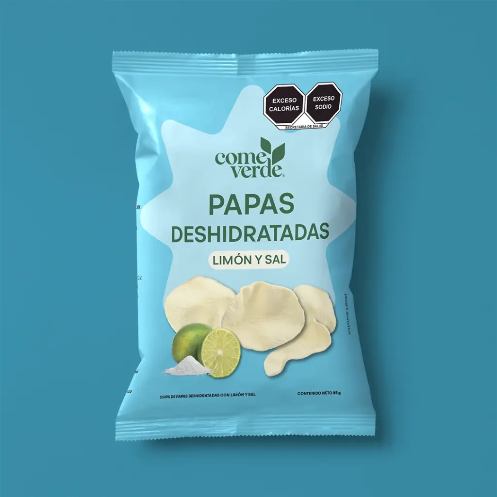 PAPA LIMON Y SAL 85g 12 PIEZAS