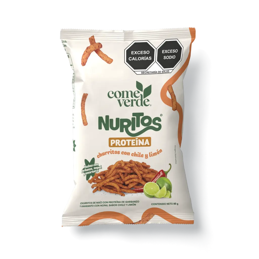 NURITOS CHILE Y LIMON 80g 12 PIEZAS