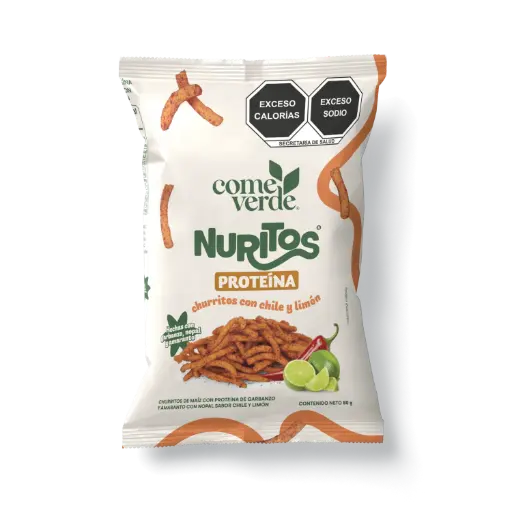 [PT093] NURITOS CHILE Y LIMON 80g 12 PIEZAS